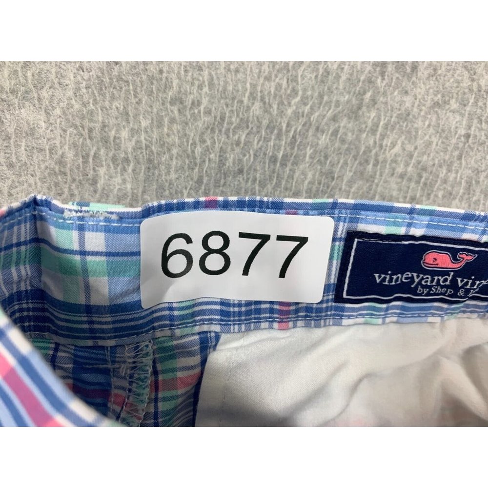 Vineyard Vines100% Cotton Plaid Casual Pants (Boy's Size 18)‎ Blue - Picture 5 of 12